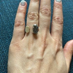 Kendra Scott Platinum Drusy Ring